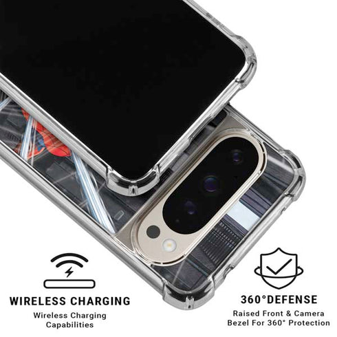 Marvel Spiderman Web Throw Google Pixel 9/9 Pro Clear Case